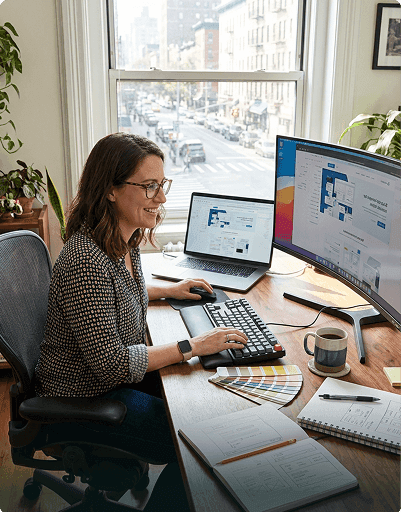 Designer building a care provider brand and website