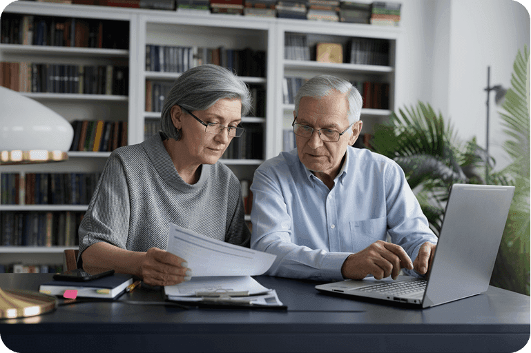 Domiciliary care provider reviewing compliance with a consultant