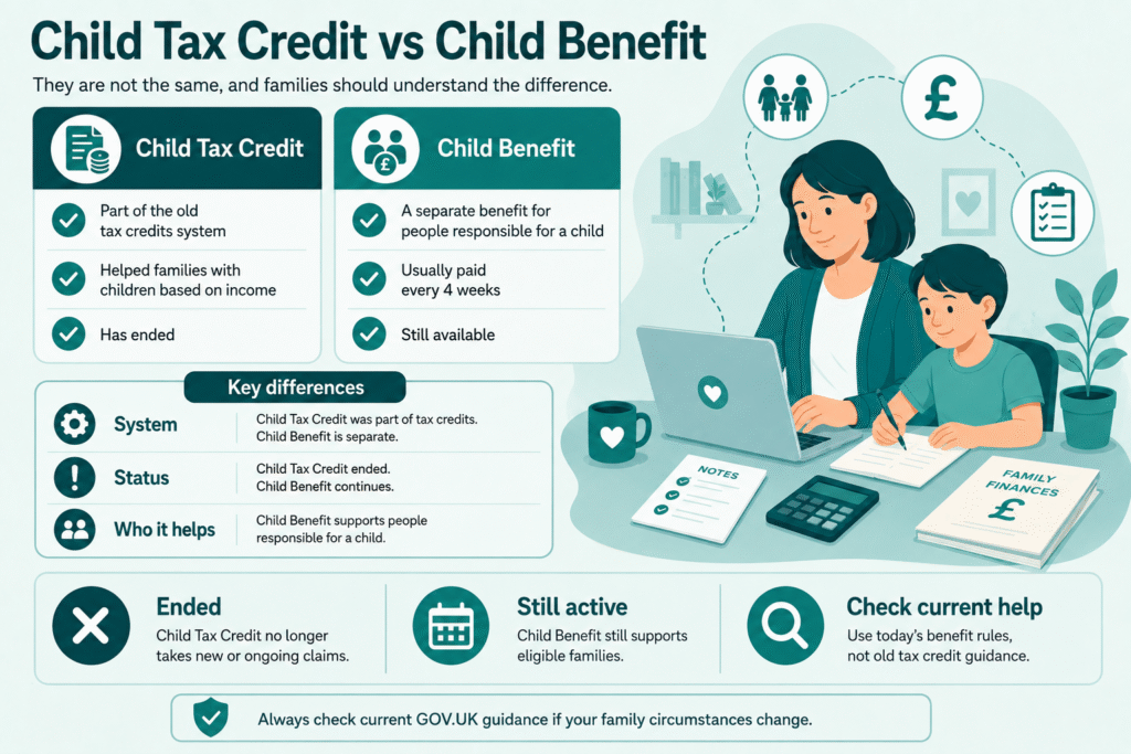 Child tax credit vs child benefit explained