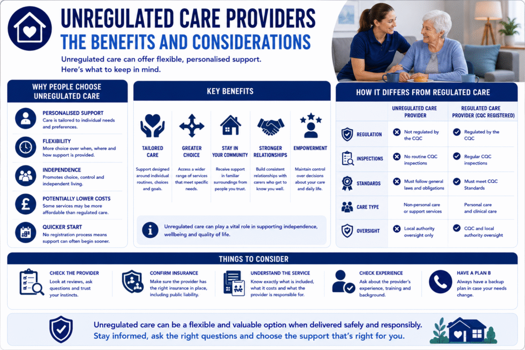Unregulated care - benefits and considerations