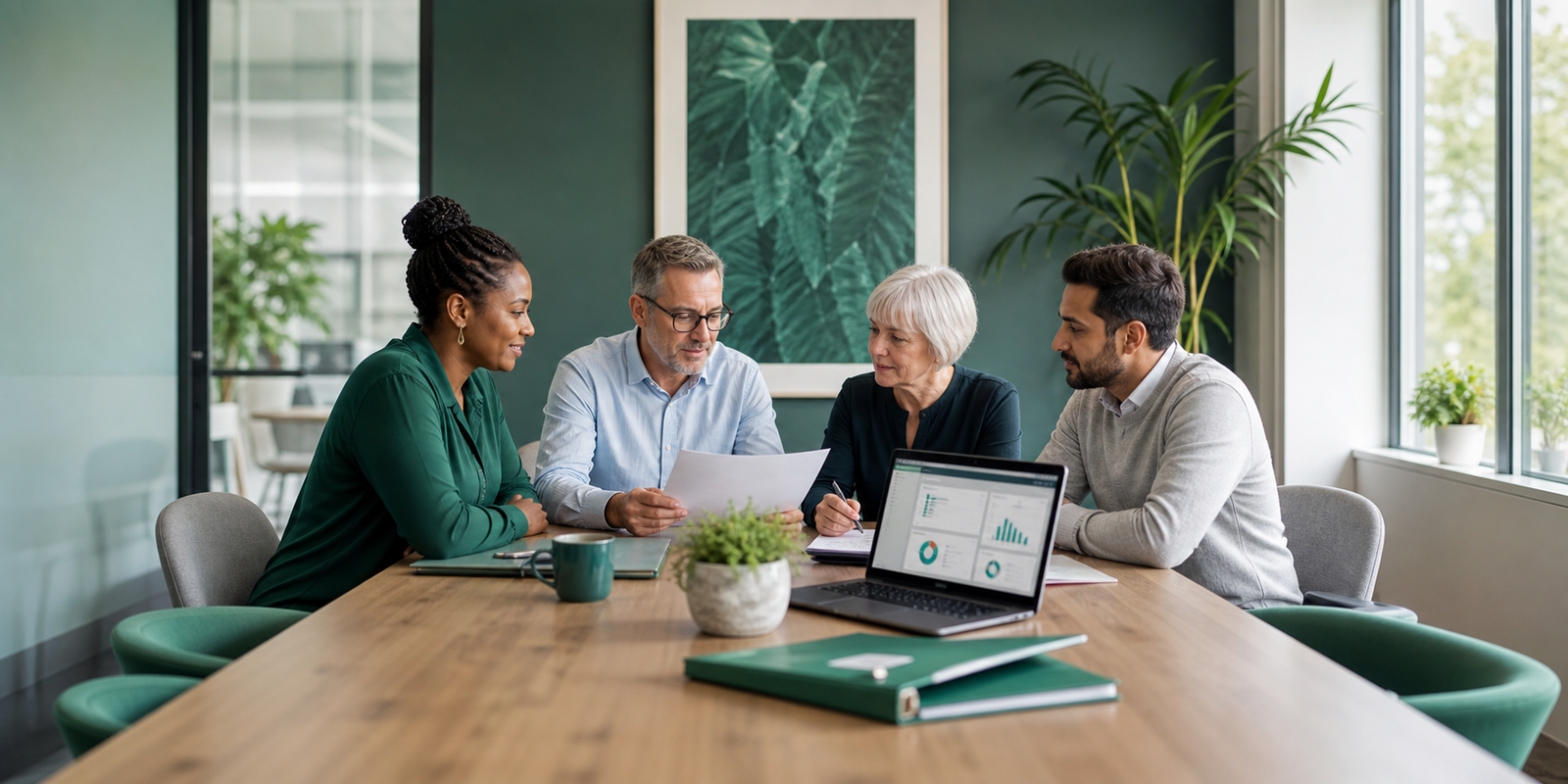 Four adult social care leaders reviewing CQC assessment changes 2026 and an evidence dashboard