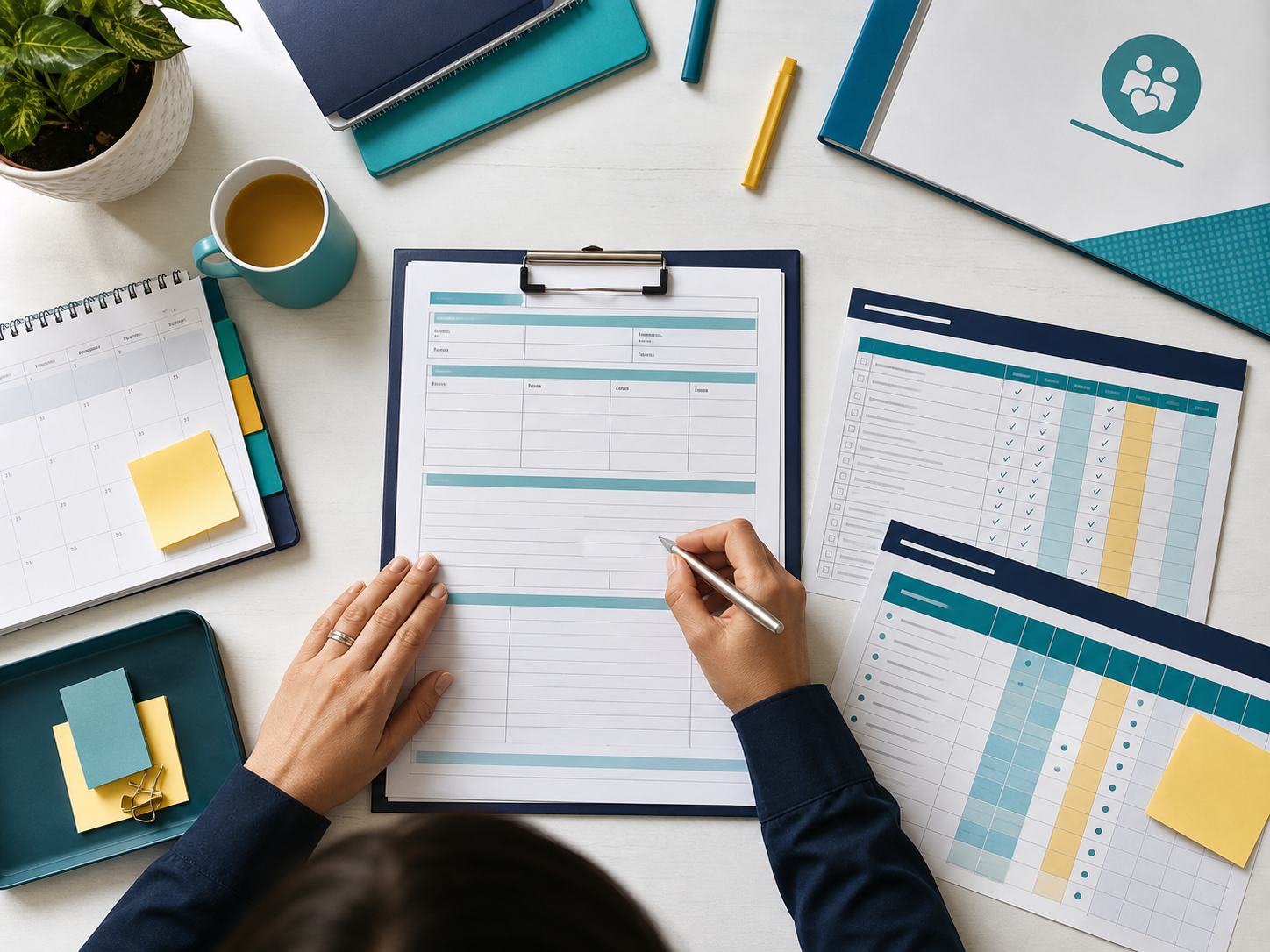 Care staff supervision records workspace with an anonymised form, action tracker and competence checklist
